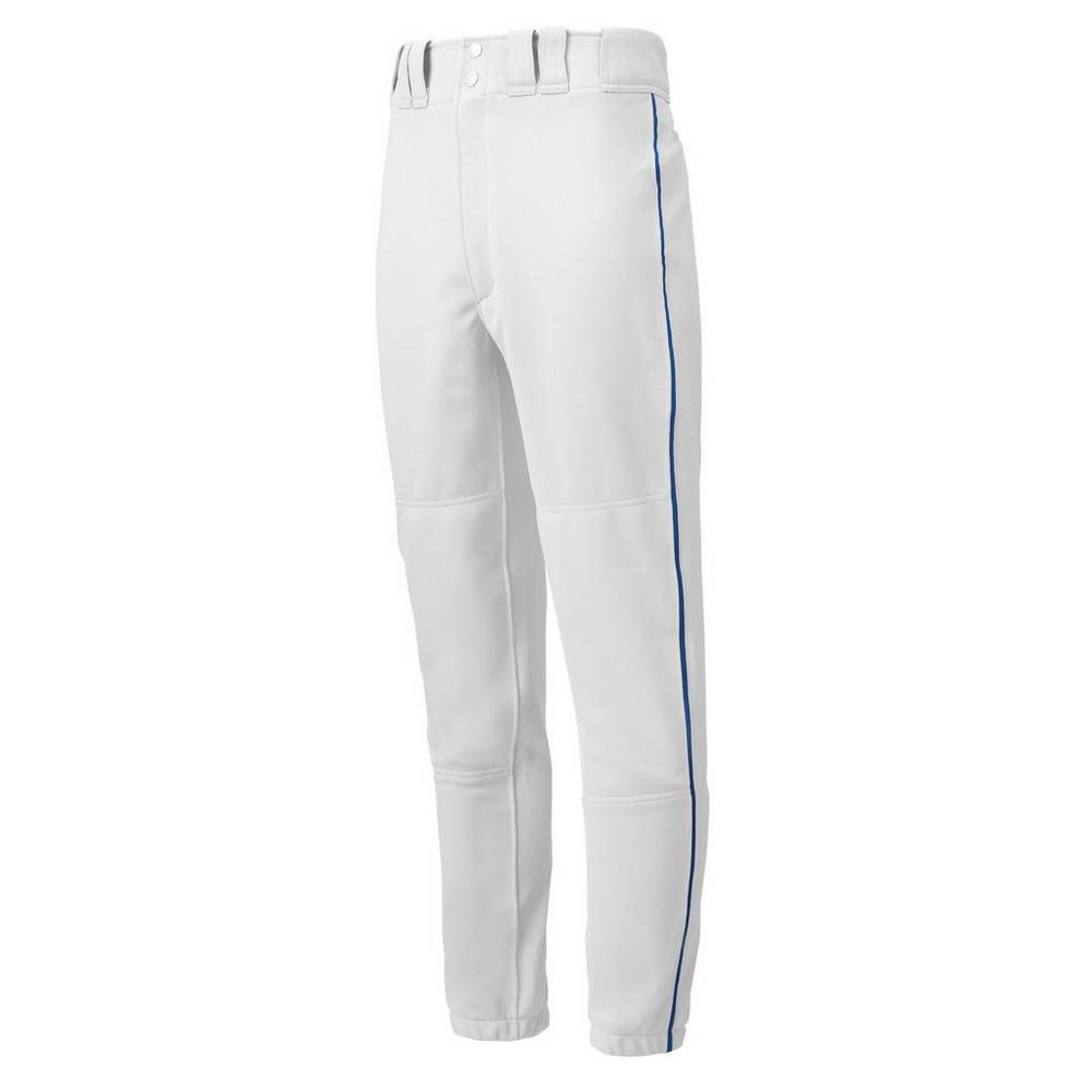 Panske Tepláky Mizuno Premier Piped Baseball Biele/Kráľovská Modrá Vypredaj KOSN67418
